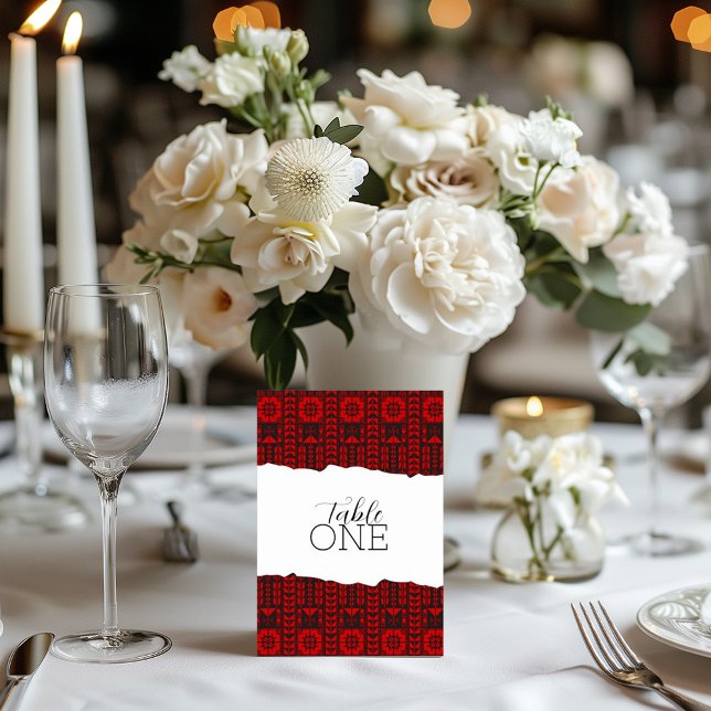 Numeração De Mesa Tatreez Vermelho Palestiniano (Criador carregado)