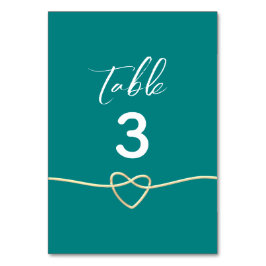 Numeração De Mesa Teal Wedding