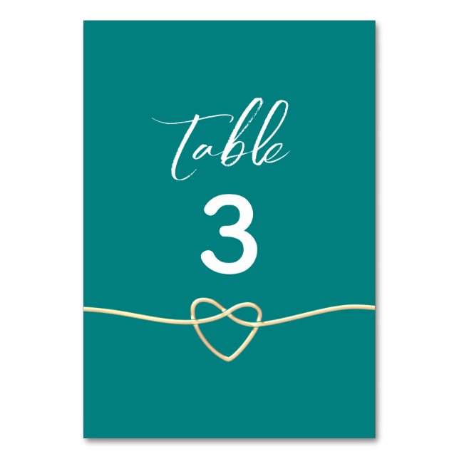 Numeração De Mesa Teal Wedding (Frente)