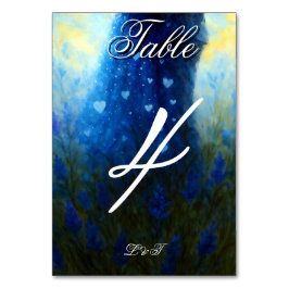 Numeração De Mesa Tema Celestial Love Night Sky