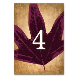 Numeração De Mesa Tema do Casamento outono Russo | Números das placa