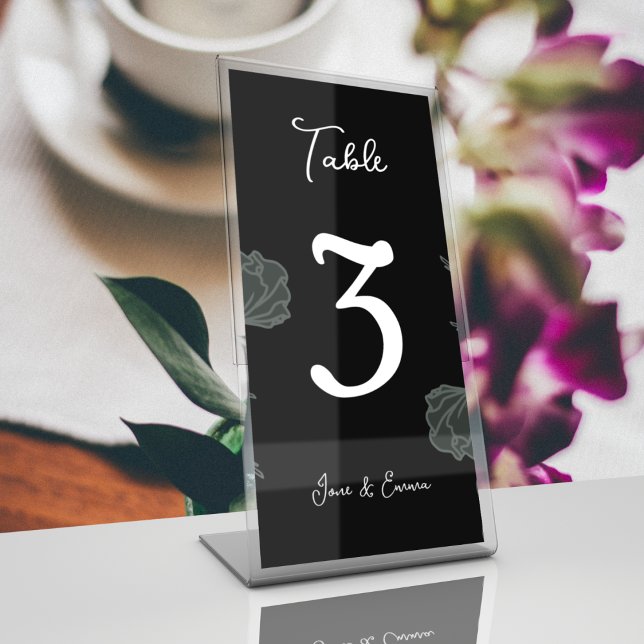 Numeração De Mesa Tema do Jardim Negro 3 (Criador carregado)