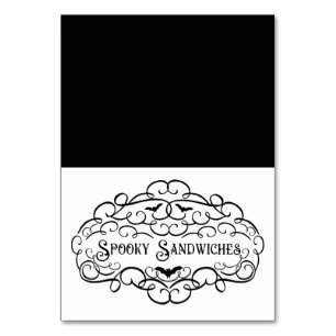 Numeração De Mesa Tendas de comida vintage de Halloween para sanduíc