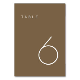 Numeração De Mesa Tent Mesa Mínimo Moderno da Tabela Marrom Si
