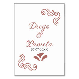 Numeração De Mesa Terracotta casal de casamento russo negro em Espan