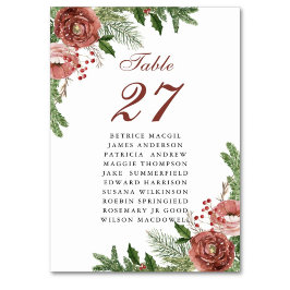 Numeração De Mesa Terracotta Floral Ping Bough