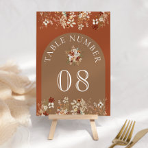 Terracotta Floral Wildflower Beige Weding