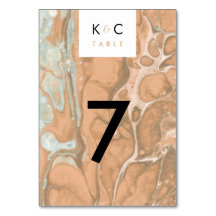 Terracotta Peach & Mint Minimalista Marble