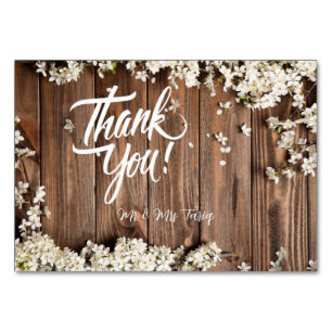 Numeração De Mesa Textura de madeira branca Floral Casamento de graç