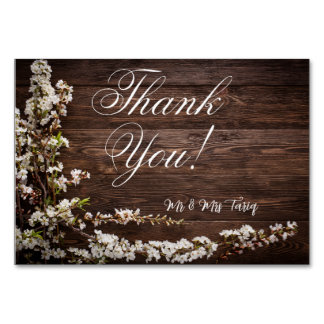 Numeração De Mesa Textura de madeira branca Floral Casamento de graç