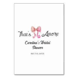 Numeração De Mesa that's amore bridal shower pink retro bow boho nam