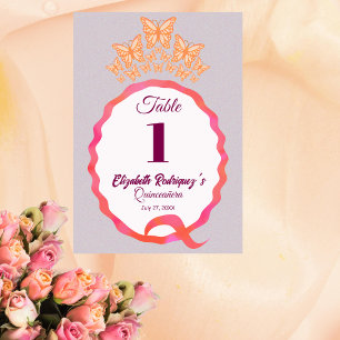 Numeração De Mesa Tiara Crown Crown Quinceanera