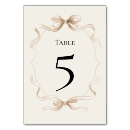 Numeração De Mesa Tie the knot Table Number Card