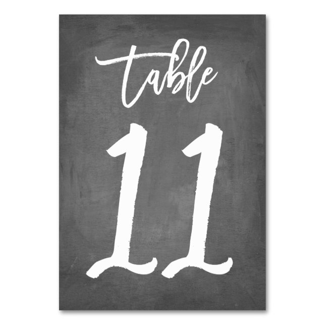 Numeração De Mesa Tipografia Chic Número de Tabela de Quadro | Mesa  (Frente)