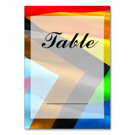 Numeração De Mesa Tipografia da Bandeira do Orgulho Casamento Person