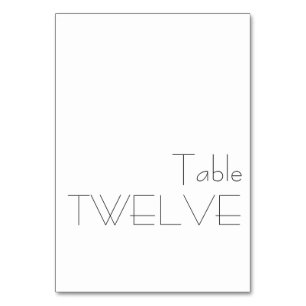 Numeração De Mesa Tipografia Divertida Minimalista Preto e Branco DO