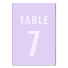 Numeração De Mesa Tipografia Negrito Lilás Minimalista Mesa 7 Casame