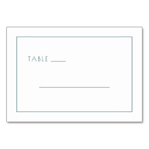 Numeração De Mesa Tipográfico Teal Minimalista