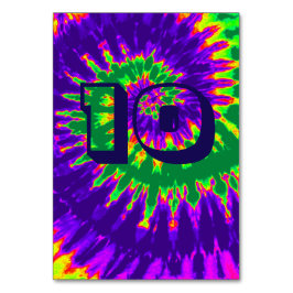 Numeração De Mesa Toalhete de casamento em Tie Dye roxo e verde espi