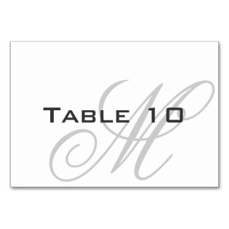 Numeração De Mesa Tom no Monograma de Tom