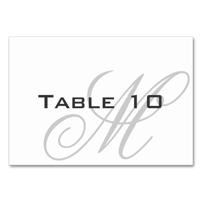 Numeração De Mesa Tom no Monograma de Tom (Frente)