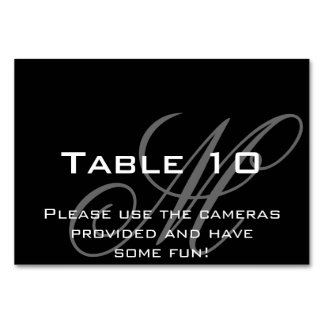 Numeração De Mesa Tom no Monograma de Tom