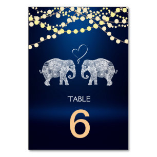 Numeração De Mesa TONELADAS DE Luzes Noturnas Elephant Menu+Placa de
