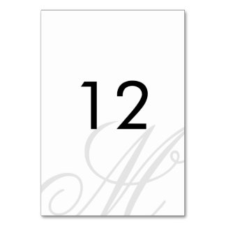 Numeração De Mesa Torre Preta | Preto e Branco | Número da Tabela