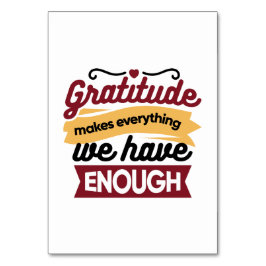 Numeração De Mesa Trabalho de arte de Fé e Gratidão - Elevação do Cr