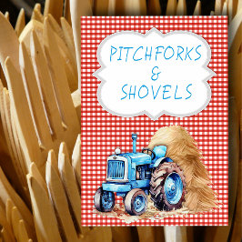 Numeração De Mesa Trator Fazenda - Sinal de aniversário - Gingham Ve