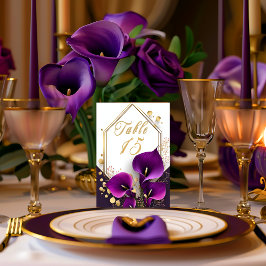 Numeração De Mesa Trendy Purple Calla Lily