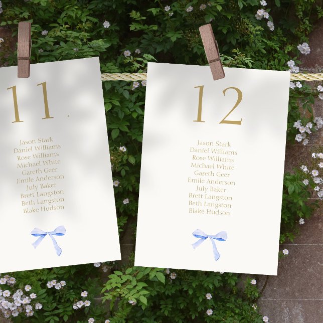 Numeração De Mesa Trendy Ribbon Wedch Table Number & Seating (Criador carregado)