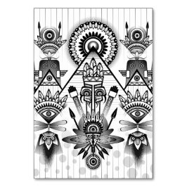 Numeração De Mesa Tribal Nativo abstrato