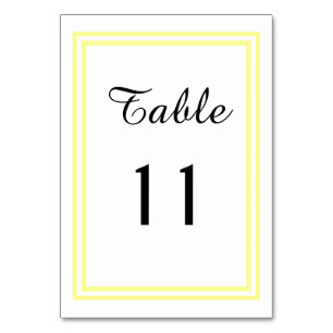 Numeração De Mesa Trim Amarelo Duplo Suave - Placa de Mesa