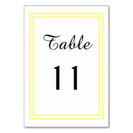 Numeração De Mesa Trim Amarelo Duplo Suave - Placa de Mesa