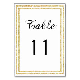 Numeração De Mesa Trim. brilhante Dourado Chic - Placa de Mesa