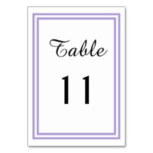 Numeração De Mesa Trim. Lavanda Duplo - Placa Mesa
