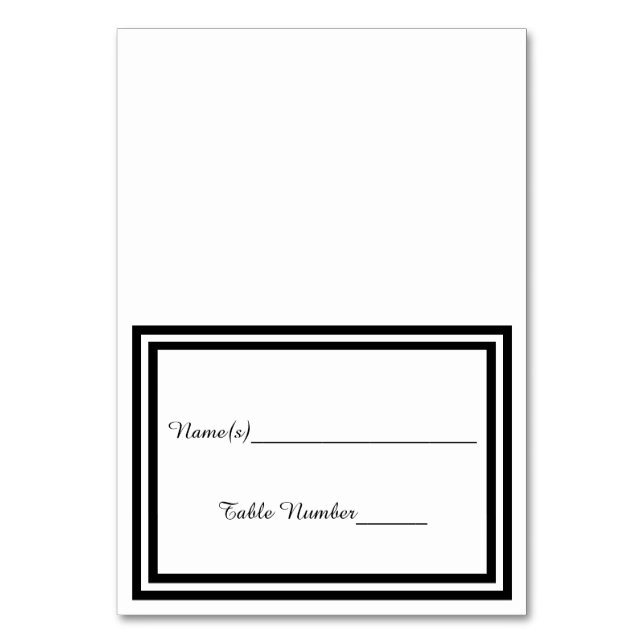 Numeração De Mesa Trim Preto Duplo - Placa Escorregt (Frente)