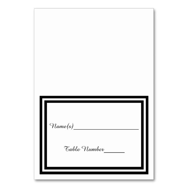 Numeração De Mesa Trim Preto Duplo - Placa Escorregt (Frente)