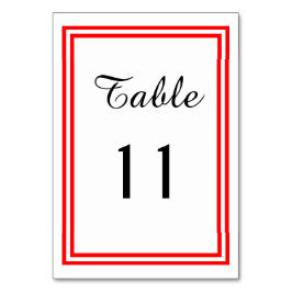 Numeração De Mesa Trim vermelho duplo - Placa de Mesa