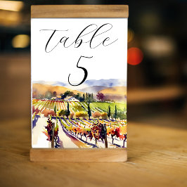 Numeração De Mesa Triturador de cascas de cor aquosa de Napa Valley