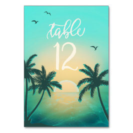 Numeração De Mesa Tropical Isle Sunrise Teal ID581