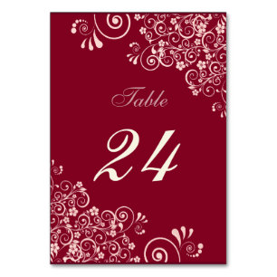 Numeração De Mesa Turbilhão Floral Moderno e Dourado Rosa