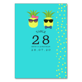 Numeração De Mesa Turquesa e Lemon Número da Mesa Casada de Verão