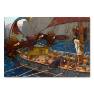 Numeração De Mesa Ulisses e Sirenes por JW Waterhouse