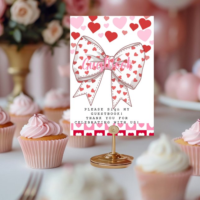 Numeração De Mesa Um Docinho Guestbook (A Little Sweetheart Guestbook Table Number)