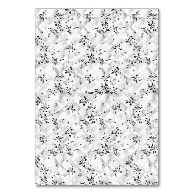 Numeração De Mesa Um elegante design preto e branco cheio de estilo (Frente)