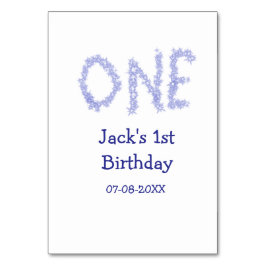 Numeração De Mesa Um primeiro aniversario moderno de menino brilhant