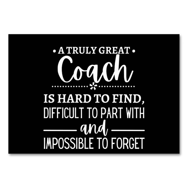 Numeração De Mesa Um treinador verdadeiramente Excelente é o duro en (Frente)