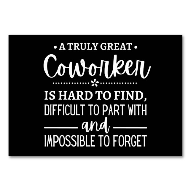 Numeração De Mesa Um verdadeiro colaborador Excelente (Frente)